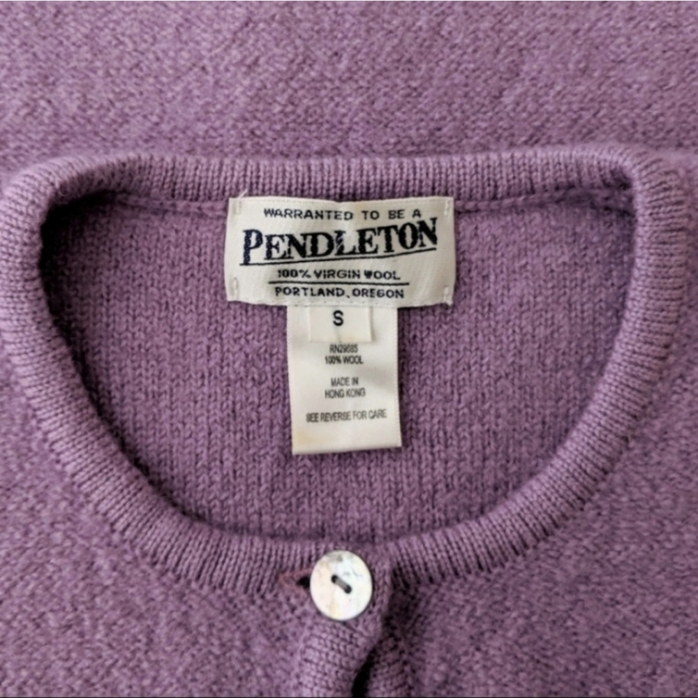 Pendleton Boiled Wool Cardigan Single Button Vint… - image 7
